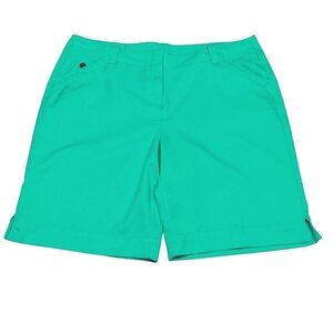 PGA Tour Performance Women's Flat Front Green Golf Shorts